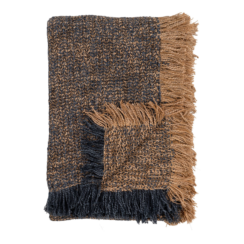 Ely Plaid - Kariert, blau/gelb, 130x170 cm