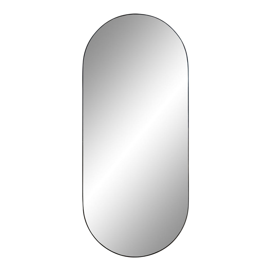 Spiegel Jersey Oval - Ovaler Spiegel mit schwarzem Rahmen 35x80 cm