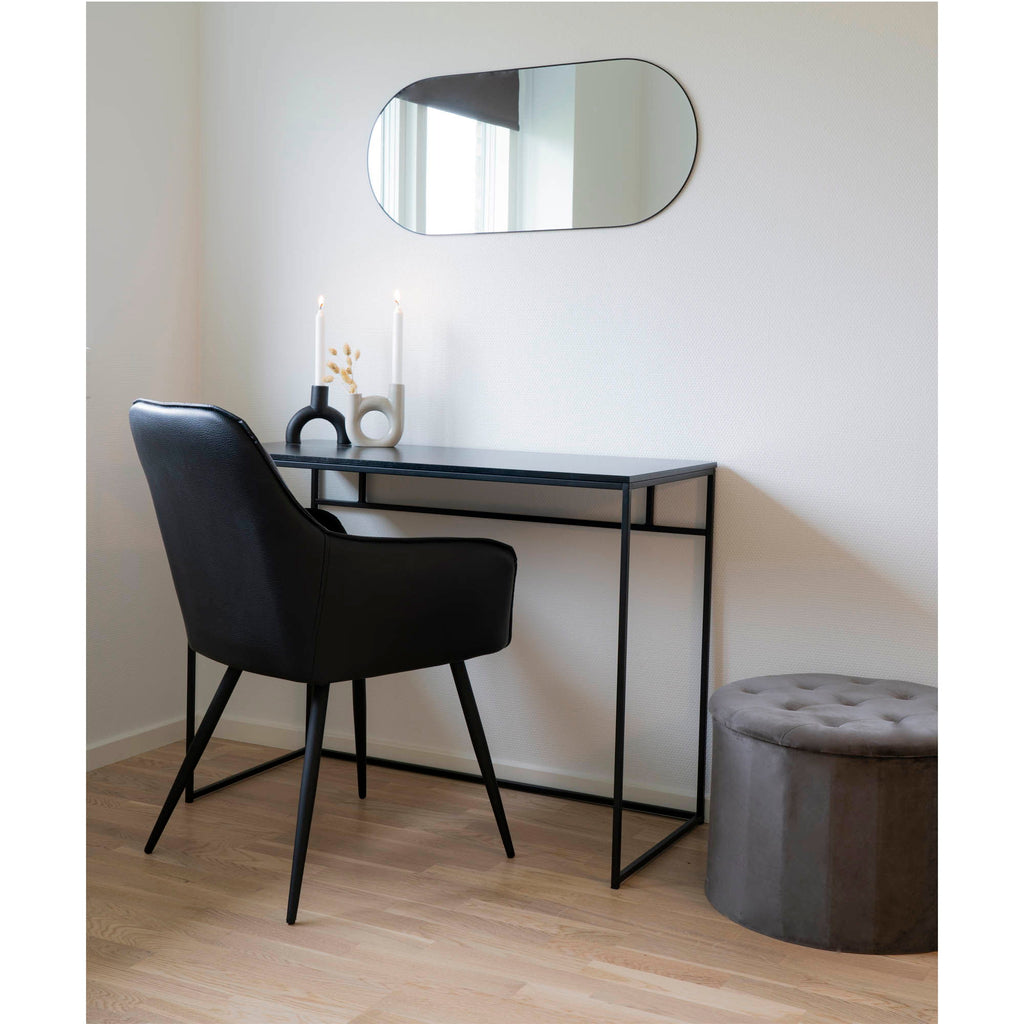 Spiegel Jersey Oval - Ovaler Spiegel mit schwarzem Rahmen 35x80 cm