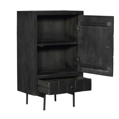 Sideboard Brandy Schwarz | 1 Tür 1 Schublade