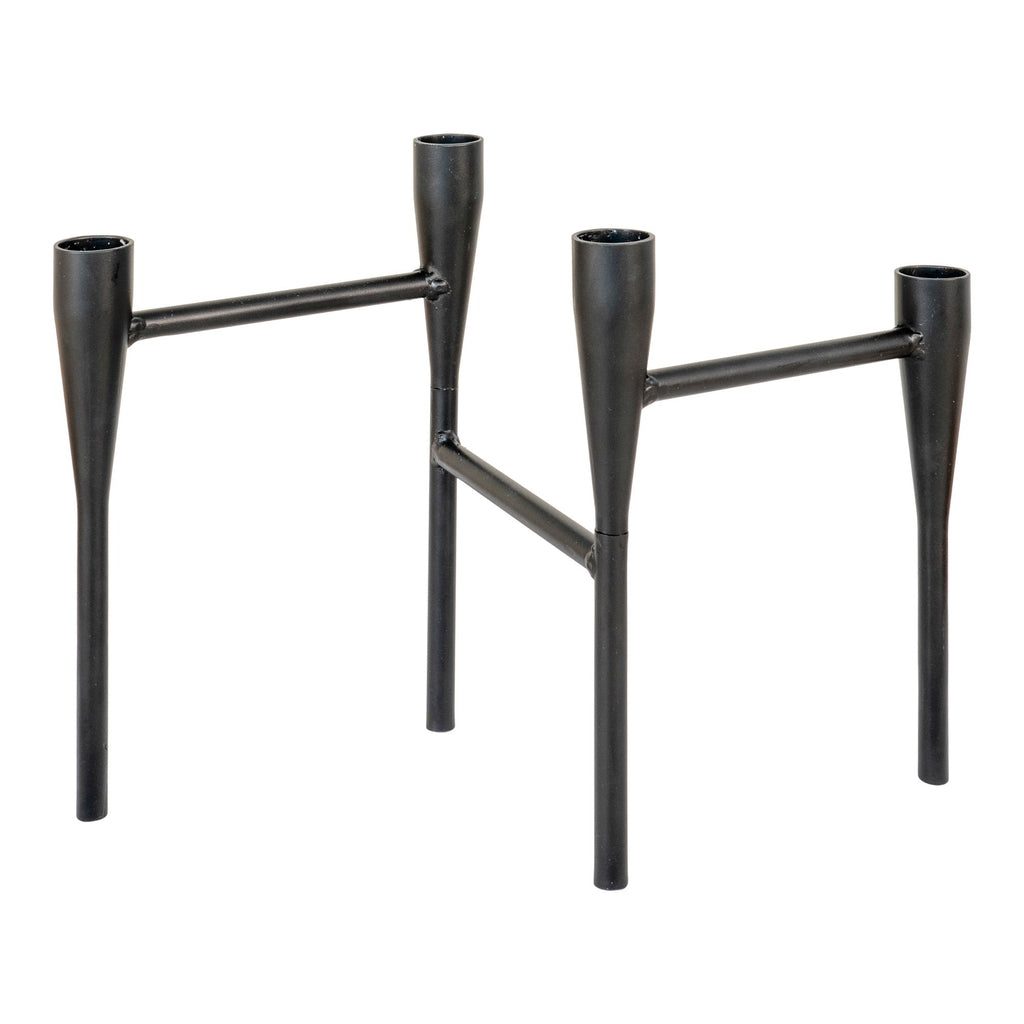 Metall-Kerzenhalter - Metall-Kerzenhalter, 4 Kerzen, schwarz 15x28x21 cm