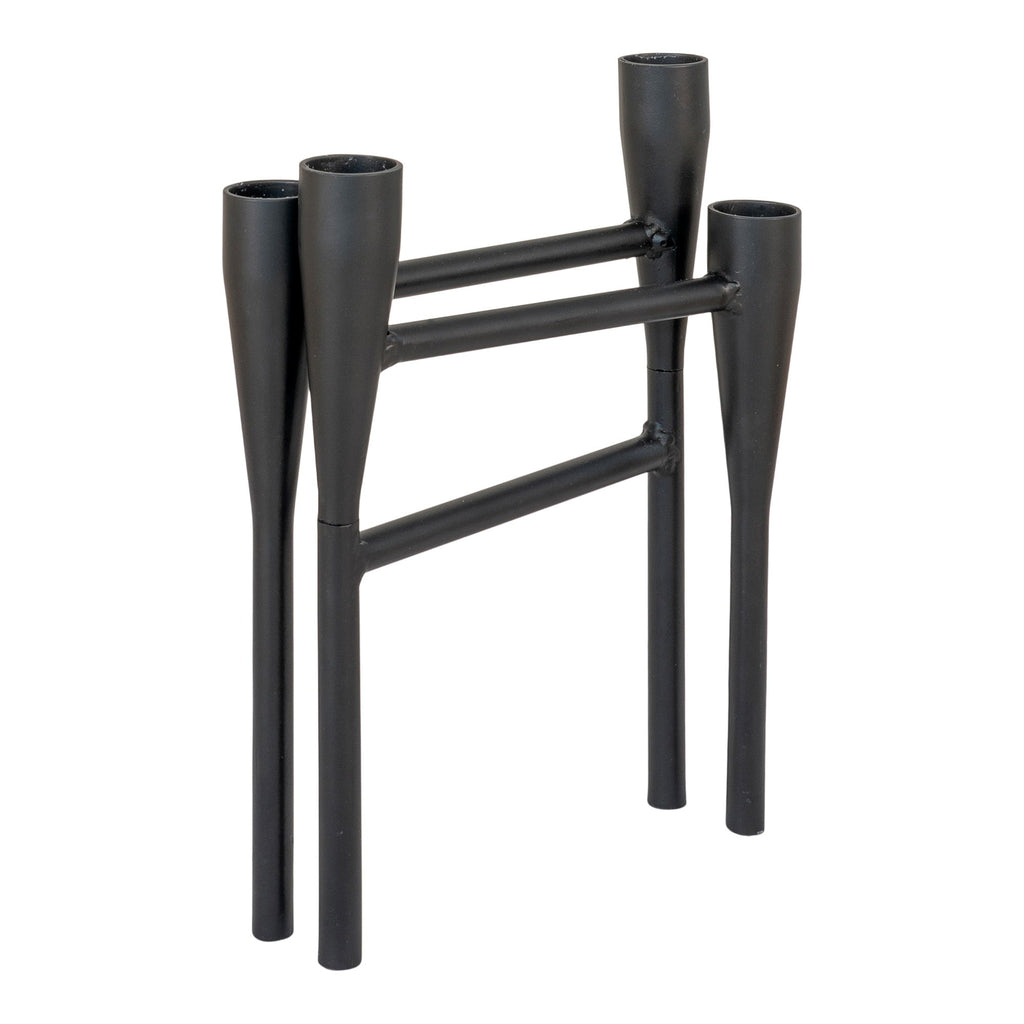 Metall-Kerzenhalter - Metall-Kerzenhalter, 4 Kerzen, schwarz 15x28x21 cm