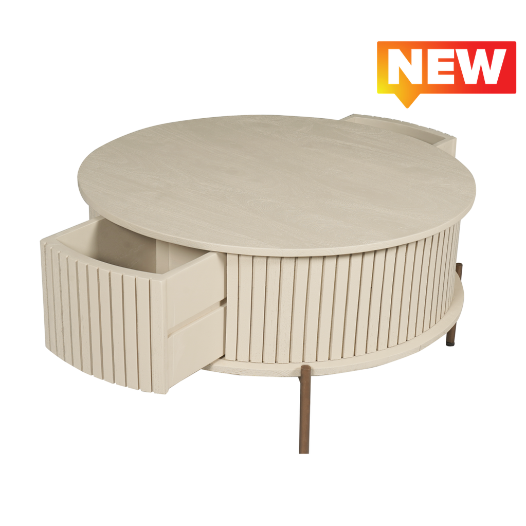 Couchtisch Madison Sand | 80 cm | Rund