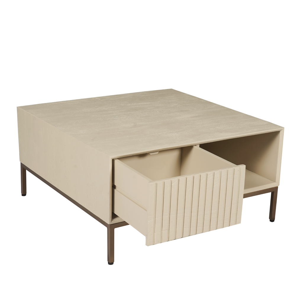 Couchtisch Madison Sand | 80 cm | Quadratisch