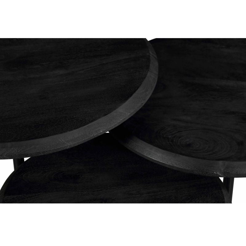 Couchtisch Ohio Schwarz | Set von 3