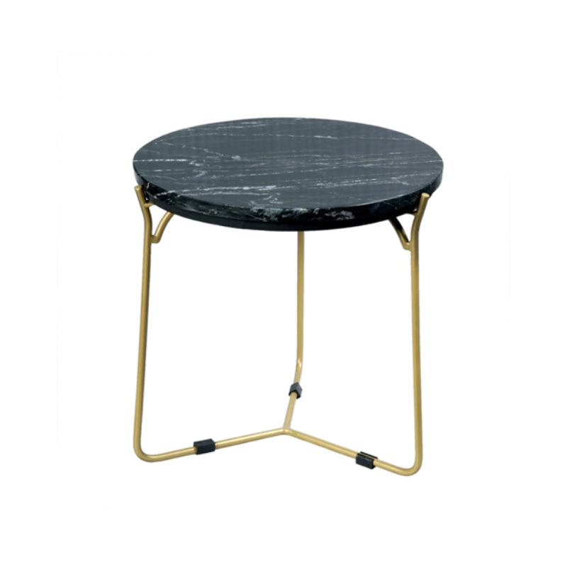Couchtisch-Set Caly | Schwarzer Marmor 50-40 cm