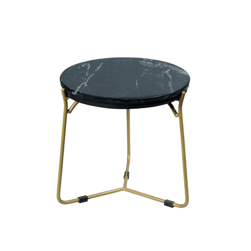 Couchtisch-Set Caly | Schwarzer Marmor 50-40 cm