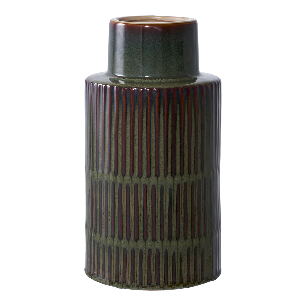 Vase Vase, Keramik, grün/braun