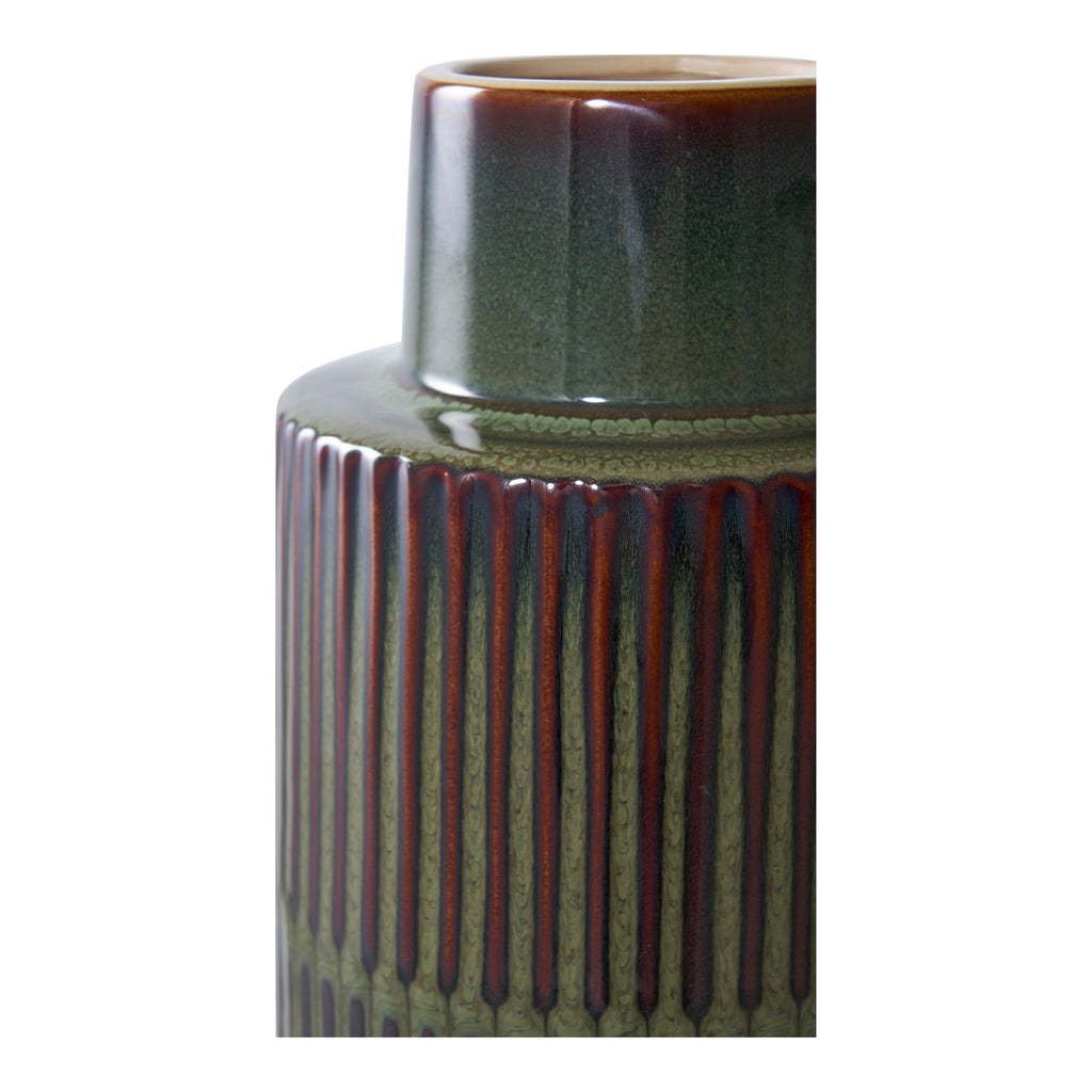 Vase Vase, Keramik, grün/braun