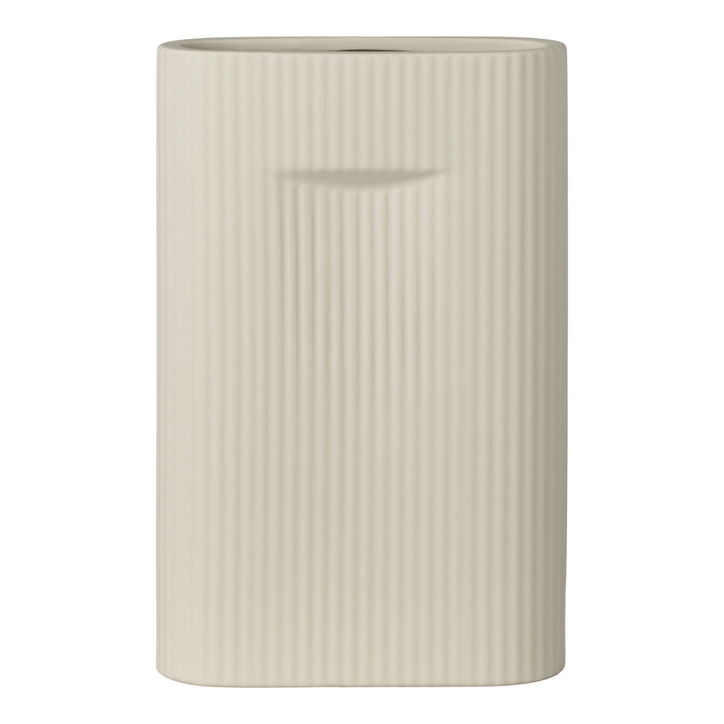 Vase - Vase aus Keramik, grau, 16,5x6,5x26 cm.