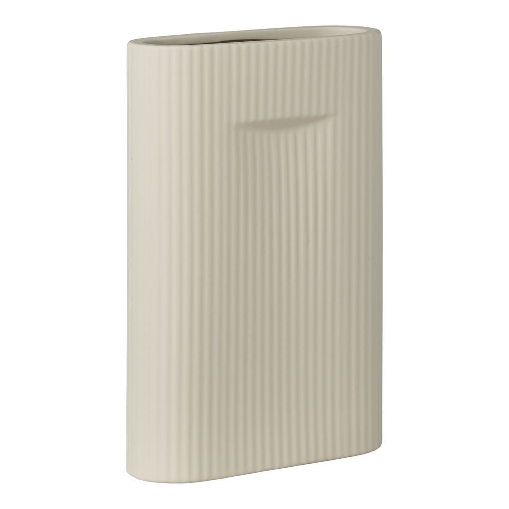 Vase - Vase aus Keramik, grau, 16,5x6,5x26 cm.