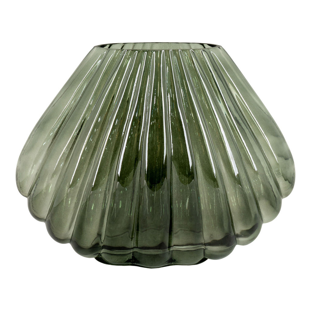 Vase - Vase aus mundgeblasenem Glas, grün, 29x11,5x22 cm.