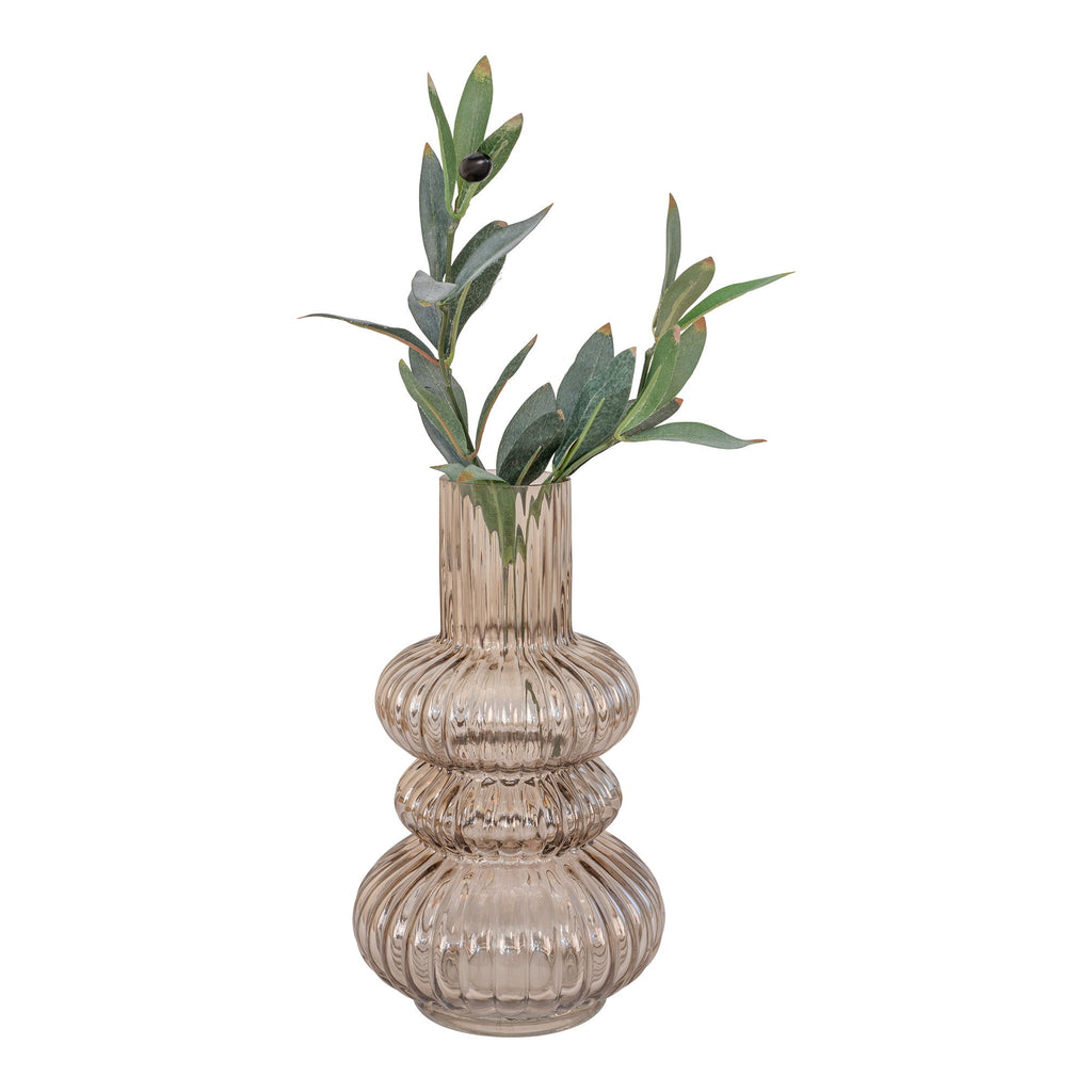 Vase - Vase aus rauchigem mundgeblasenem Glas Ø15x25 cm
