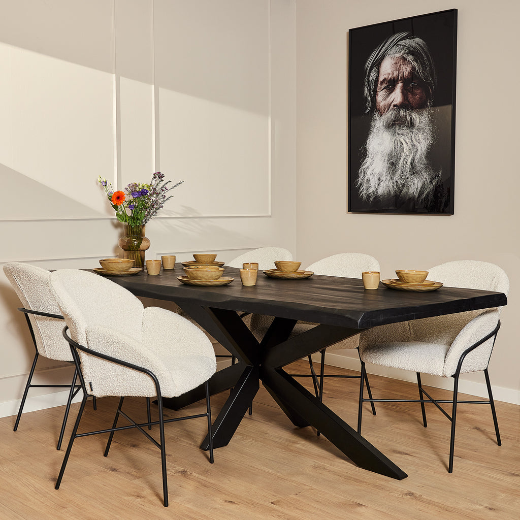 Baumstamttisch Boston Black | 180 cm