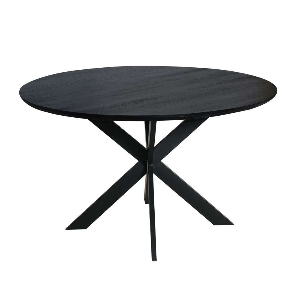 Esstisch Evoque – massives Eichenholz & Stahlgestell, Ø130 x 76 cm, FSC-zertifiziert, modernes Design