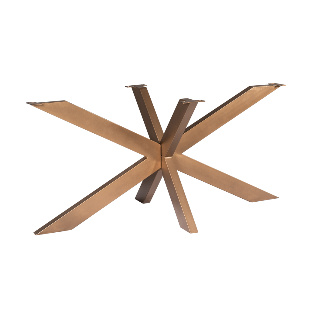 Tischgestell Matrix Bronze – Metall-Tischfuß 160×73×83 cm, passend für ovale & rechteckige Tischplatten 200/220/240×100 cm