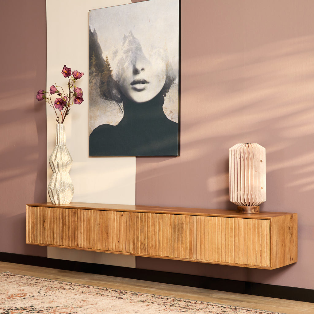 Schwebendes TV-Möbel Madison Natur | 200 cm