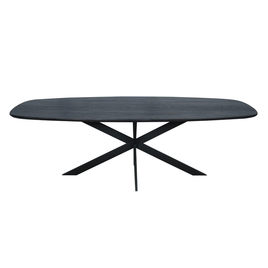 Eichen Esstisch Ferris | Dänisch Oval 240 cm | Schwarz