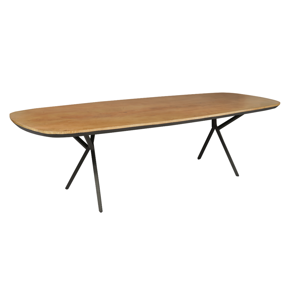 Esstisch Rois 200x100 cm, Natur – Massives Mangoholz, natürlicher Look & gemütliches Design
