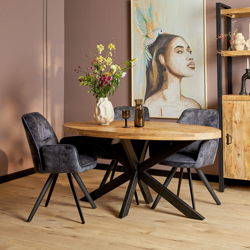 Esszimmer Tisch Denver | Oval | Mangoholz | 180 cm
