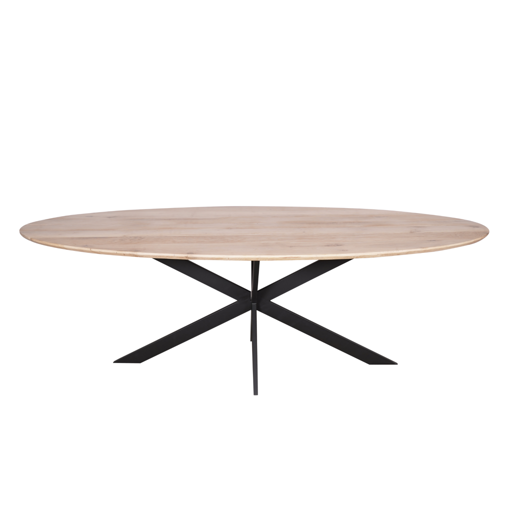 Esstisch Evoque Natur 240x110x76 cm – FSC Eiche mit 3 cm Massivholzplatte & stabilem Gestell