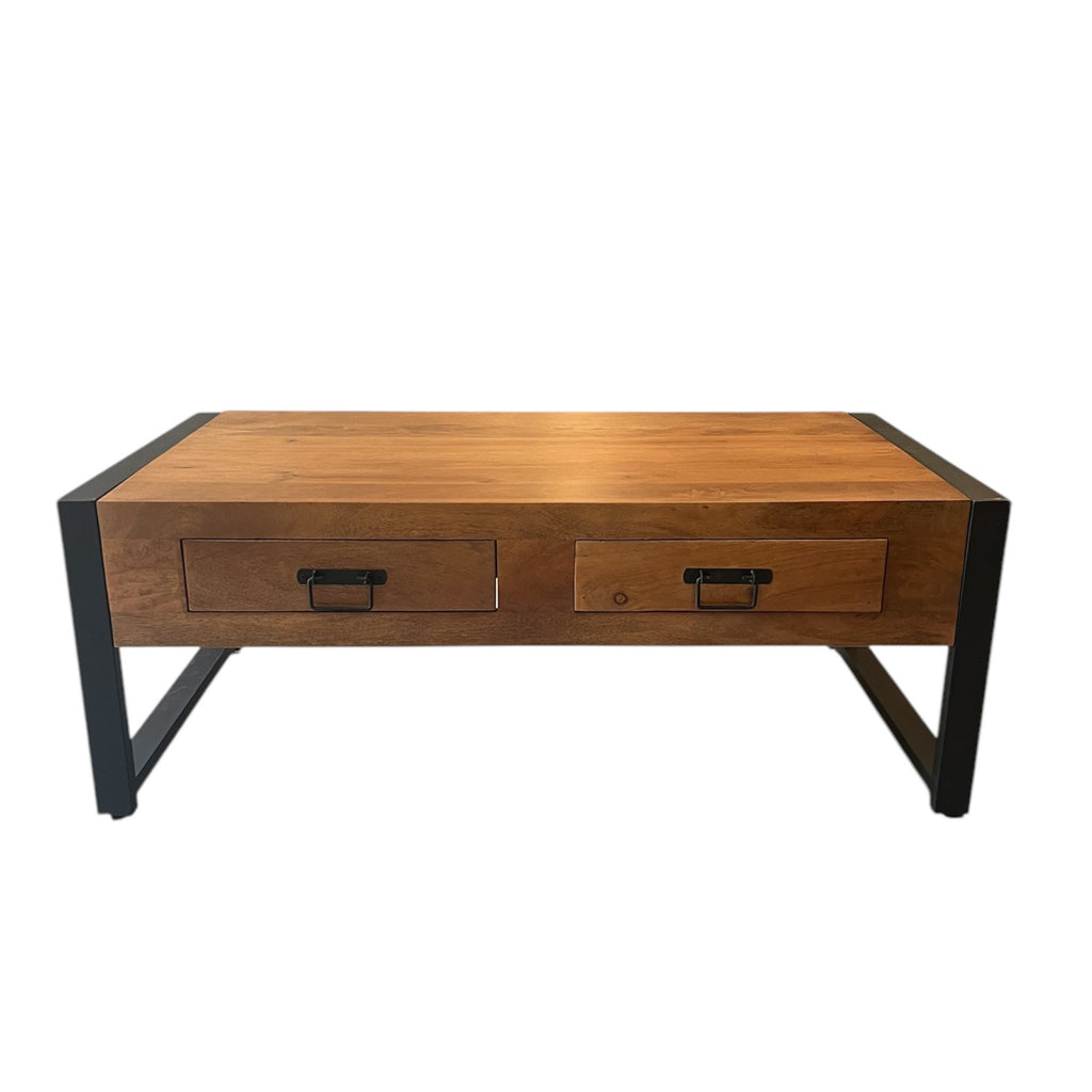 Salontisch Boaz mit 2 Schubladen | 120 cm | FINISH WARM | 30 %