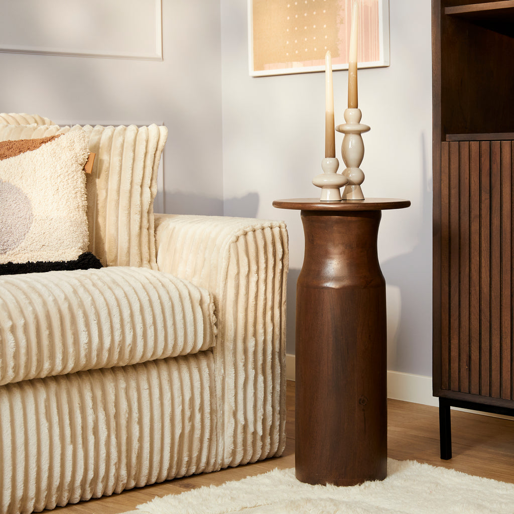 Beistelltisch MarryMay – Massivholz Mango, einzigartiges Design, 40 x 40 x 60 cm, stilvoll & modern