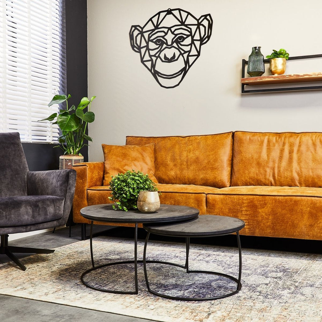 Couchtisch Coco Schwarz | Set von 2 | Rund