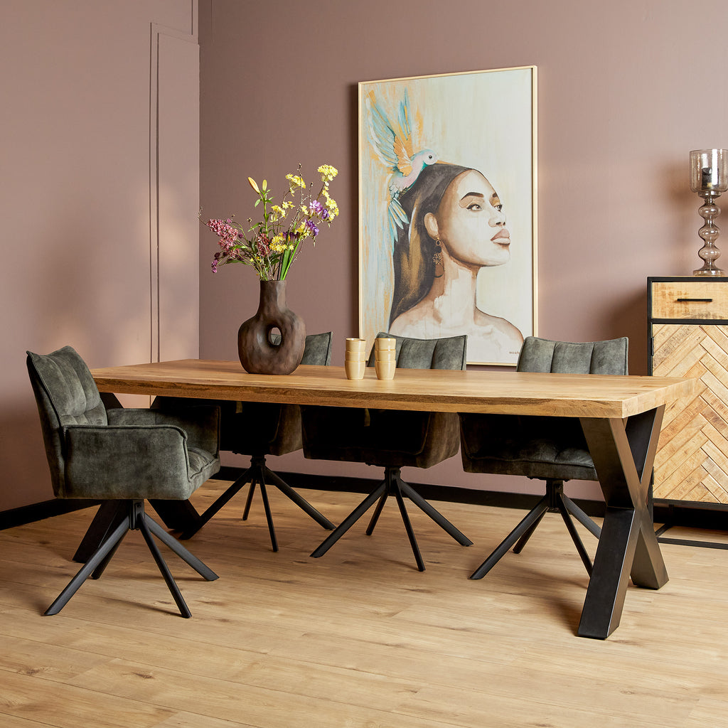 Esszimmer Tisch Denver | Rechteck X-Bein | 200 cm