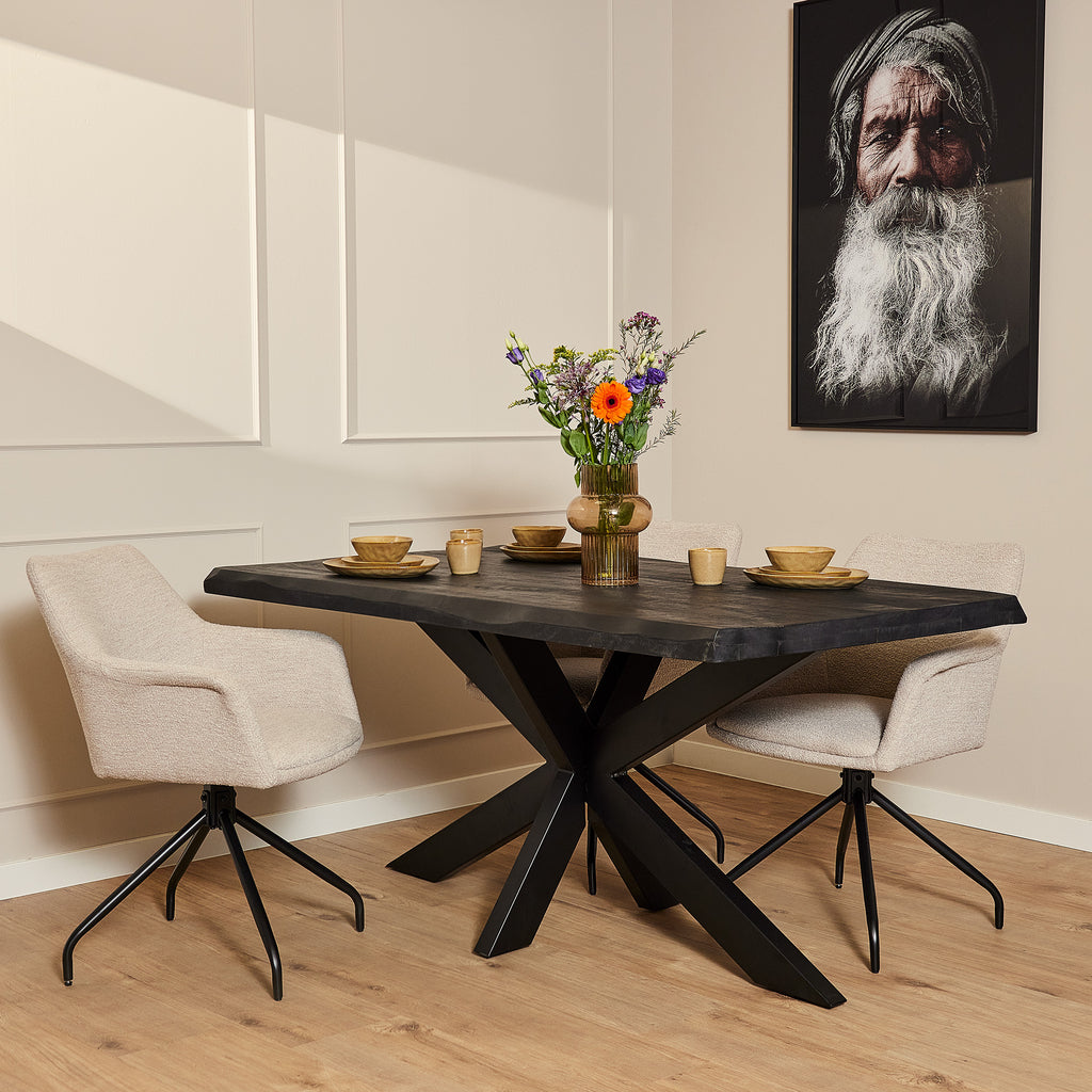Baumstamttisch Boston Black | 160 cm