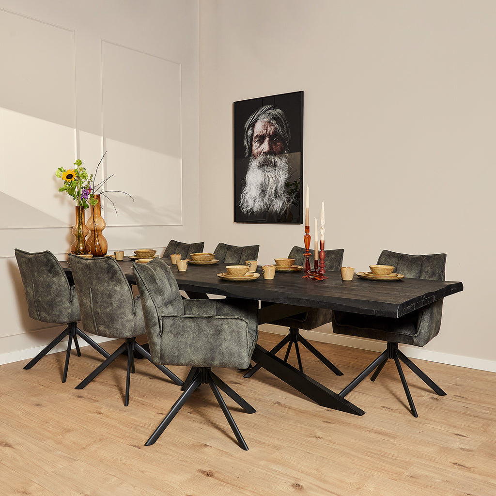 Baumstamttisch Boston Black | 300 cm