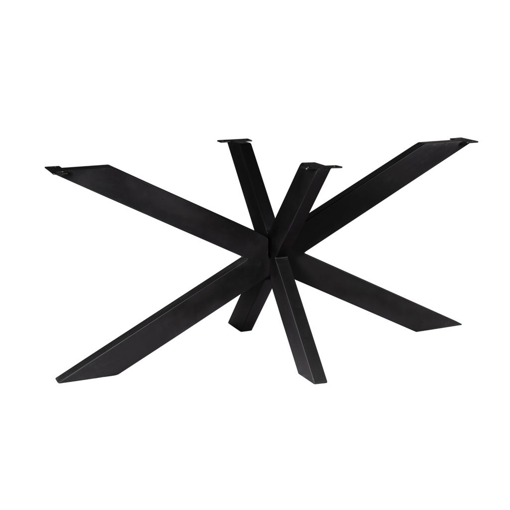 Tischgestell Matrix Schwarz 160x83x73 cm – modernes Metallbein für Tischplatten 200–240 cm
