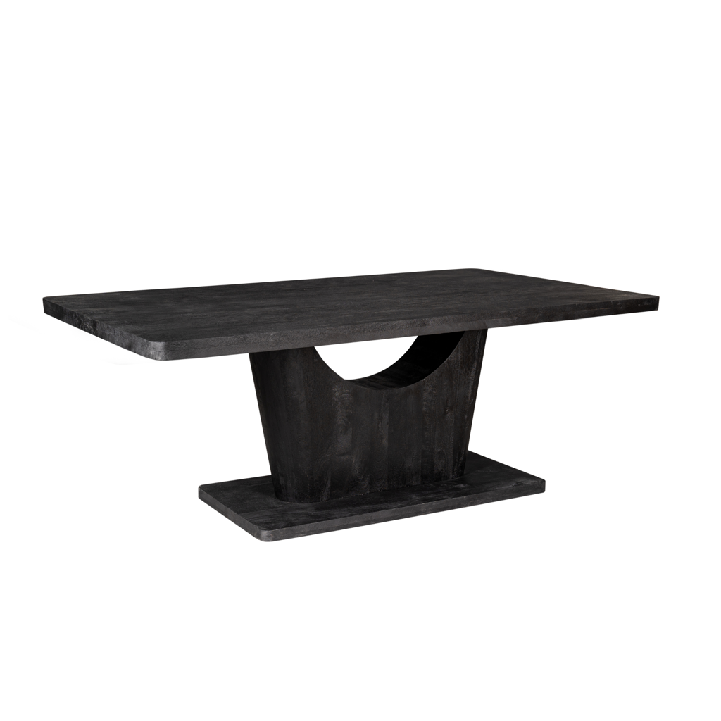 sstisch CocoMer – Mangoholz mit schwarzer Oberfläche, 200 x 110 x 76 cm, modernes Design