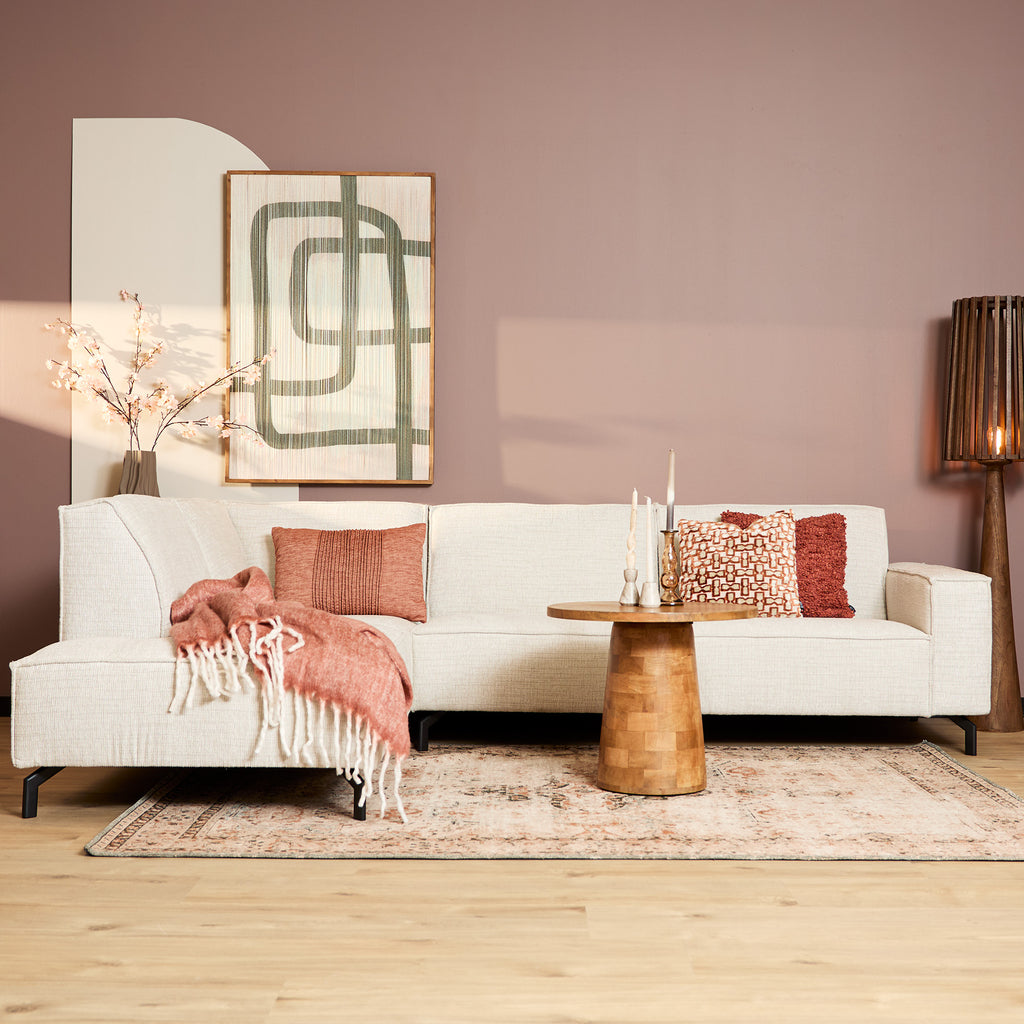 Ecksofa Famous&Glamor Baltimore Greige – 2,5-Sitzer mit Recamiere links, 285×210×82 cm, MeinLieblingsPlatz Kollektion