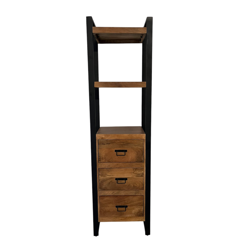 Bücherregal Boaz mit 3 Schubladen | 55 cm | FINISH WARM | 30%