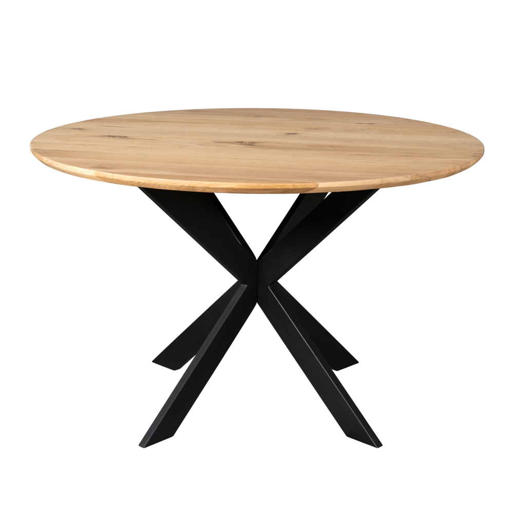 Esstisch Evoque Natur – FSC-Eiche, Ø150 cm, 3 cm starke Tischplatte, Rund mit Schweizer Kante