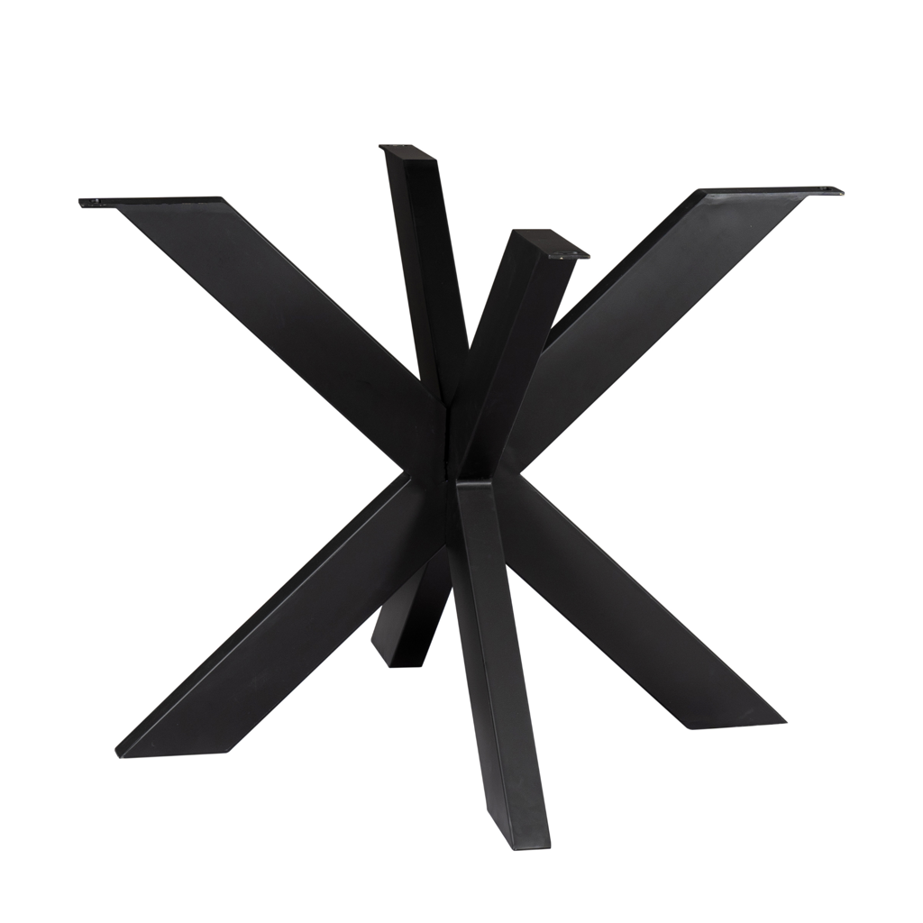 Matrix Tischbein Schwarz 100x100x73 cm – modernes Metallgestell für runde Tischplatten bis Ø150 cm