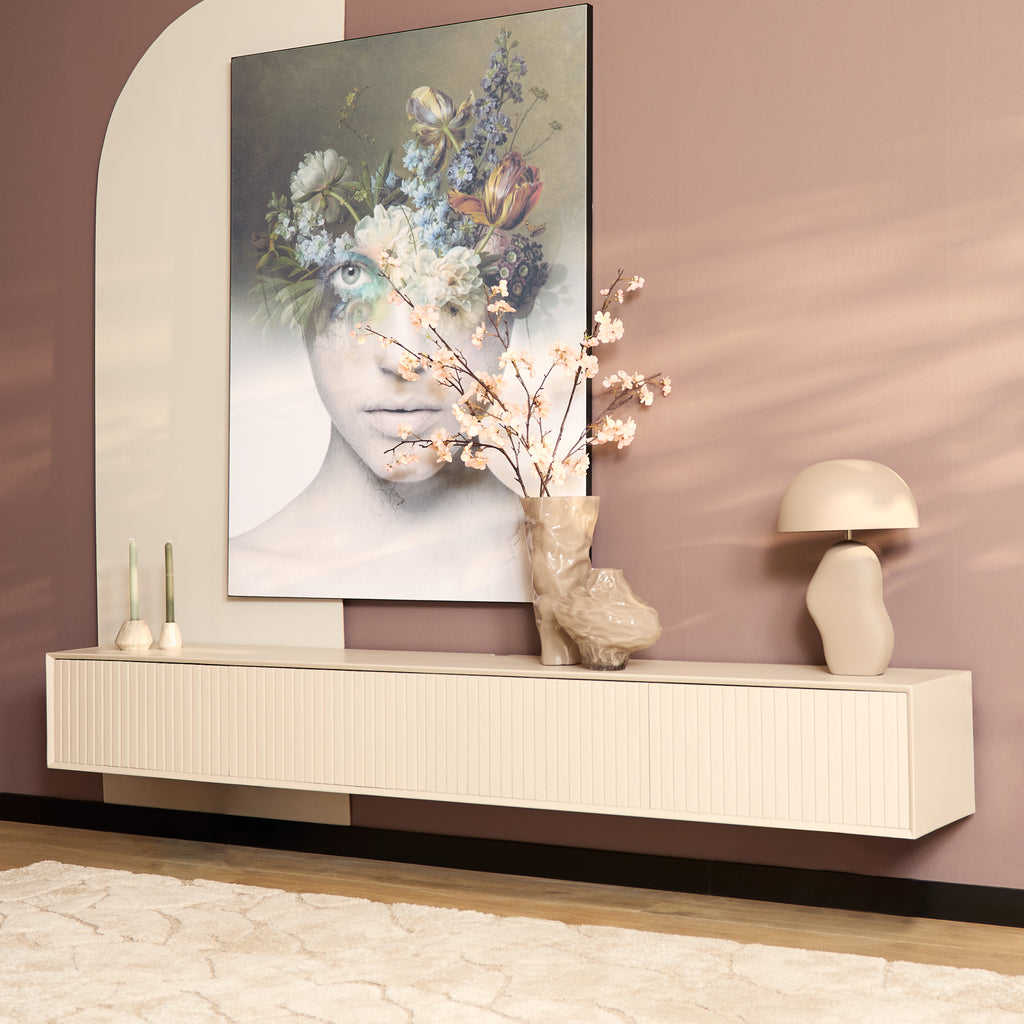 Schwebendes TV-Möbel Madison Sand | 200 cm