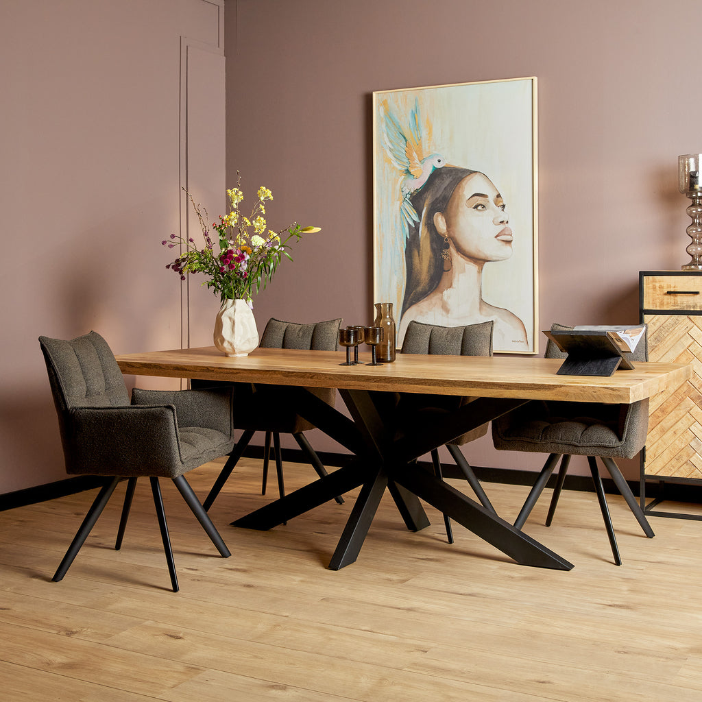 Esszimmer Tisch Denver | Rechteckiges Matrixbein | 220 cm