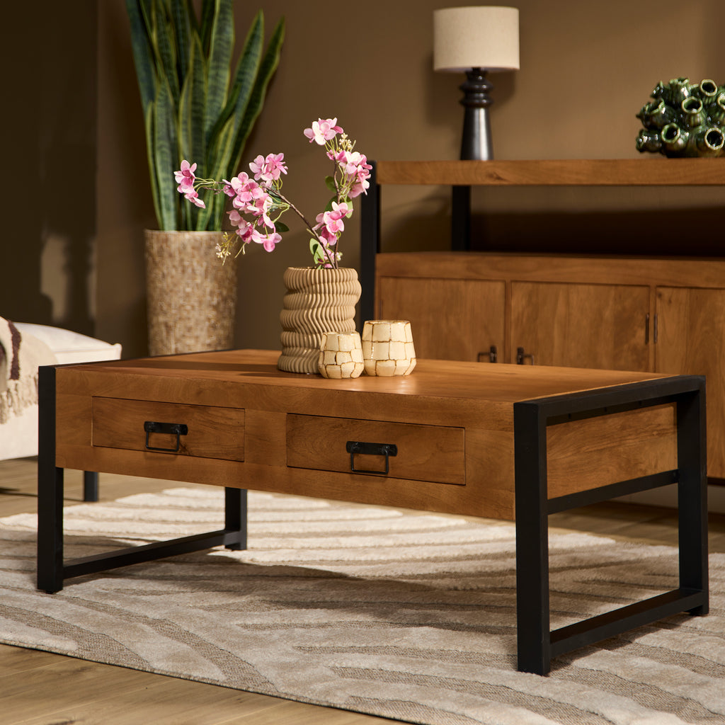 Couchtisch Boaz mit 2 Schubladen | 120 cm