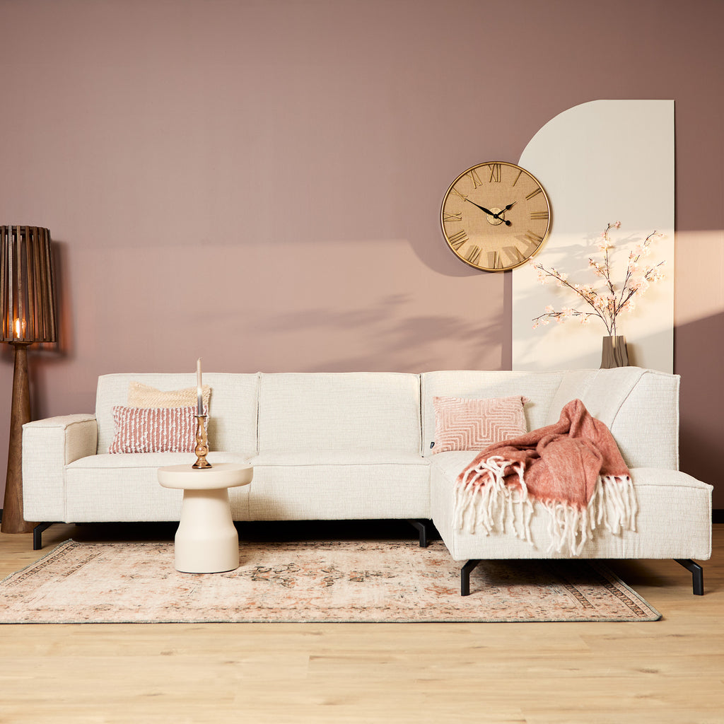 MeinLieblingsplatz Ecksofa Famous&Glamor 2,5-Sitzer mit Récamiere rechts – 285x210x82 cm – Farbe Beige