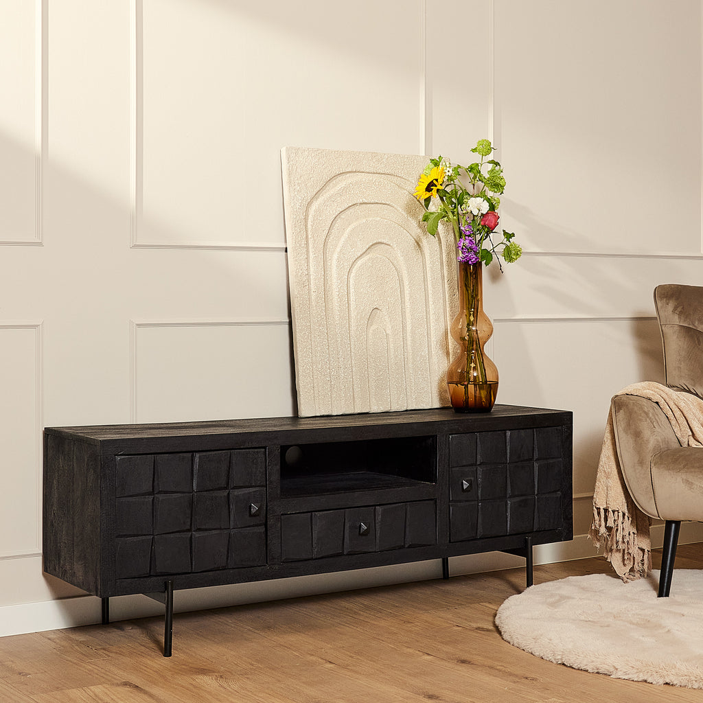 TV-Möbel Brandy Schwarz | 150 cm