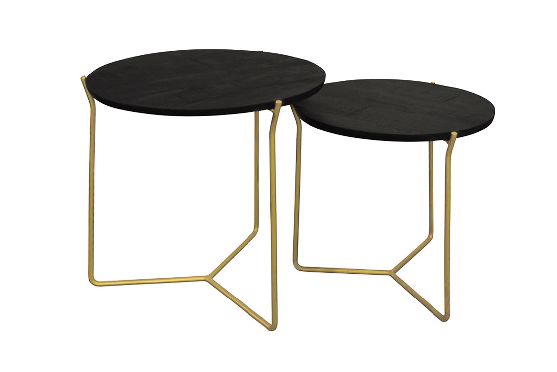 Mason Black/Brass Set of 2