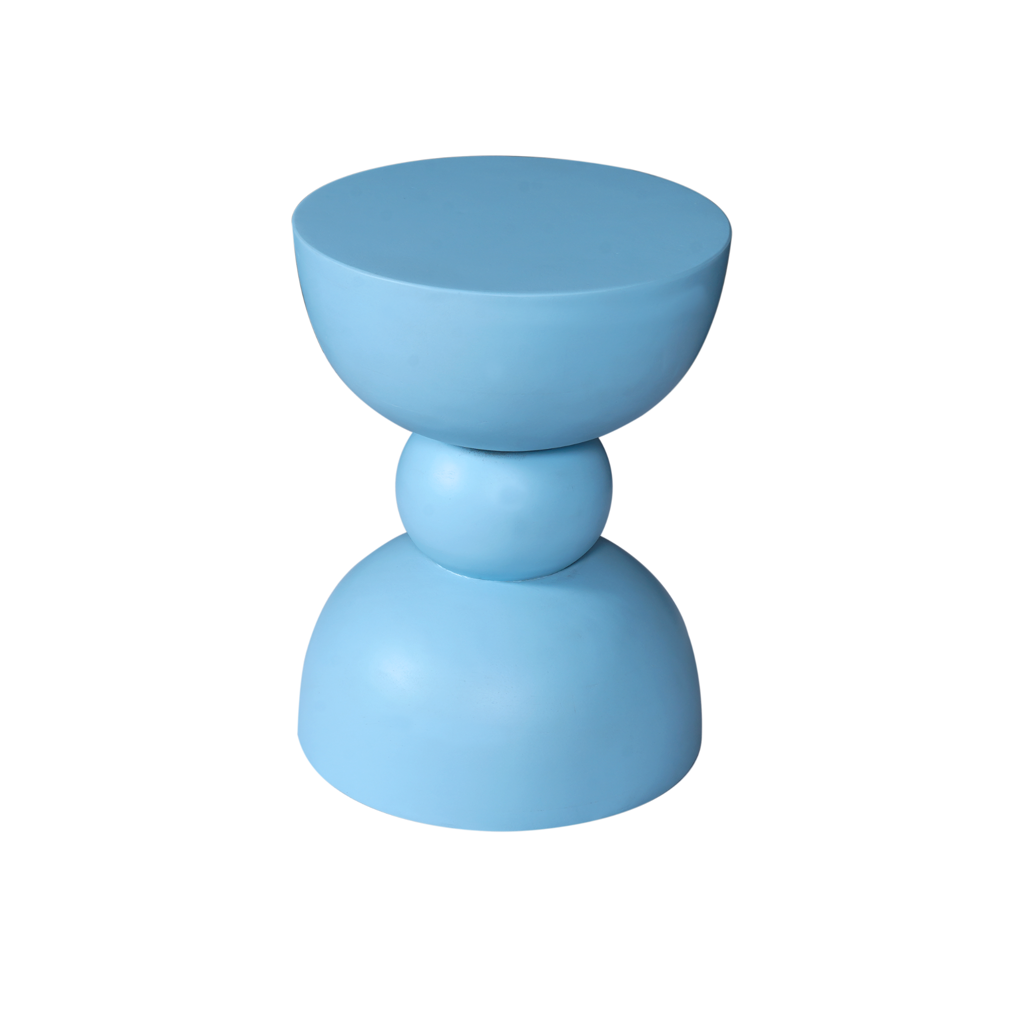 Beistelltisch Jean Blau – Design-Tisch aus Mangoholz mit blauem Finish, 30 x 30 x 40 cm, modern & dekorativ