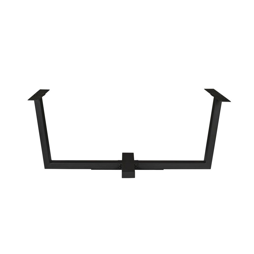 Esstischgestell Kreuzbein Schwarz – Metallgestell mit Kreuzfuß, passend für Tischplatten 160–240 cm, 180 x 80 x 73 cm