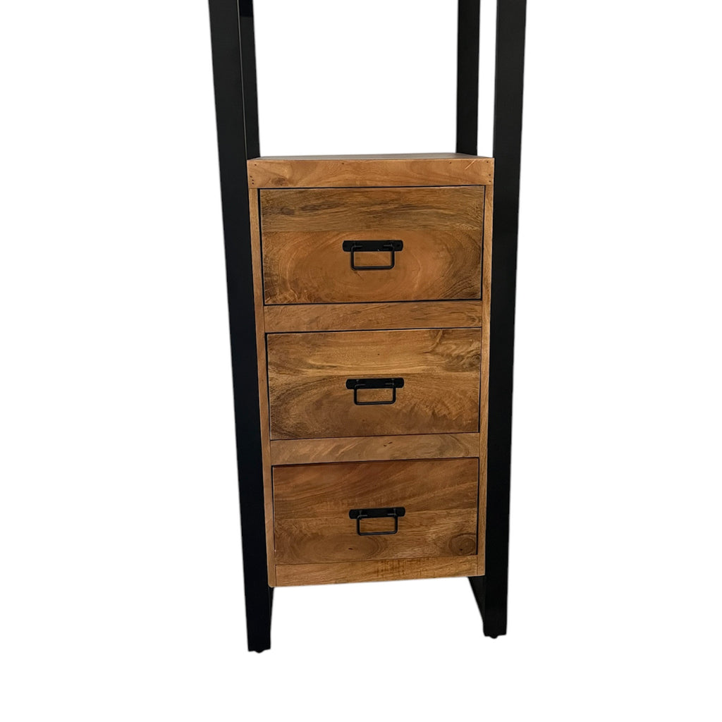 Bücherregal Boaz mit 3 Schubladen | 55 cm | FINISH WARM | 30%