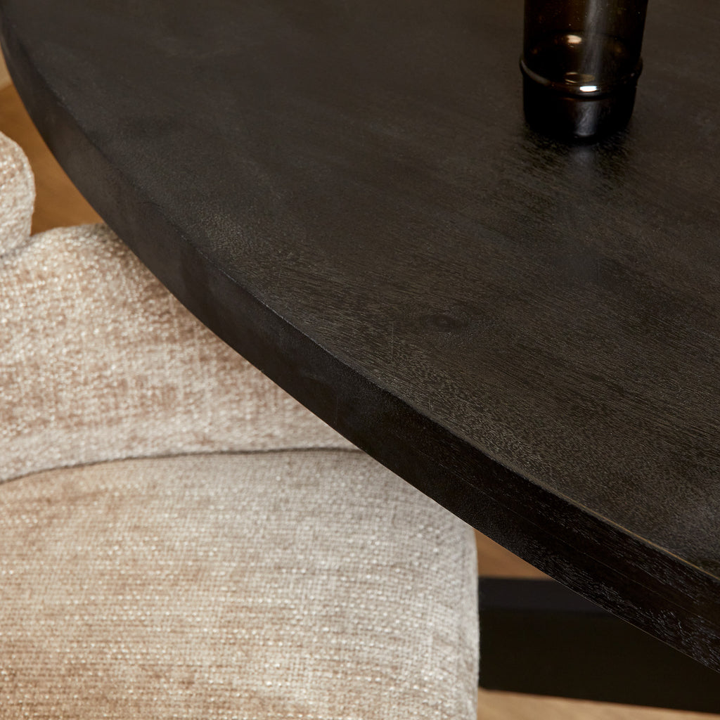 Esszimmer-Tisch Denver Schwarz | Oval | 160 cm