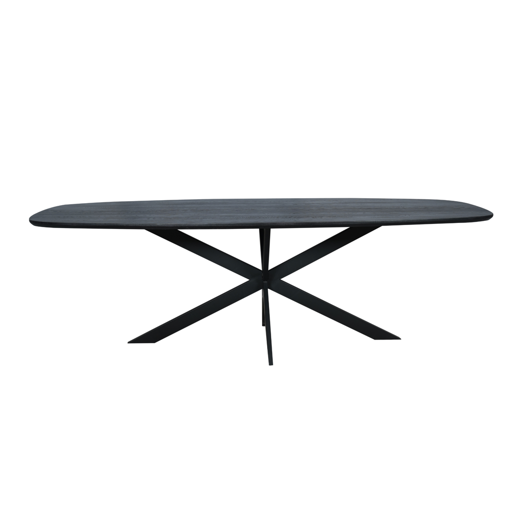 Eichen Esstisch Ferris | Dänisch Oval 240 cm | Schwarz