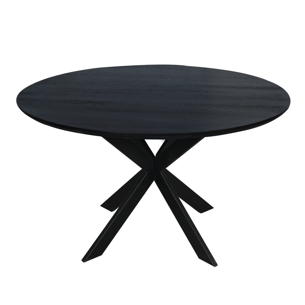 Esstisch Evoque – massives Eichenholz & Stahlgestell, Ø130 x 76 cm, FSC-zertifiziert, modernes Design
