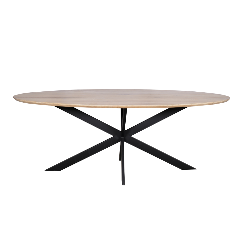 Esstisch Evoque Natur 240x110x76 cm – FSC Eiche mit 3 cm Massivholzplatte & stabilem Gestell